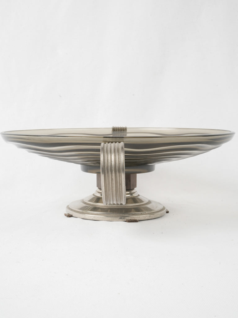 Classic ebony-stemmed serving bowl