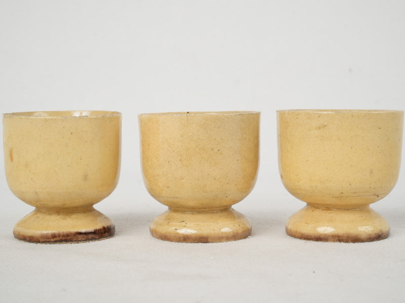 Delicate antique French ceramic egg cups