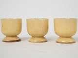 Graceful fine yellow-glazed ceramic egg cups