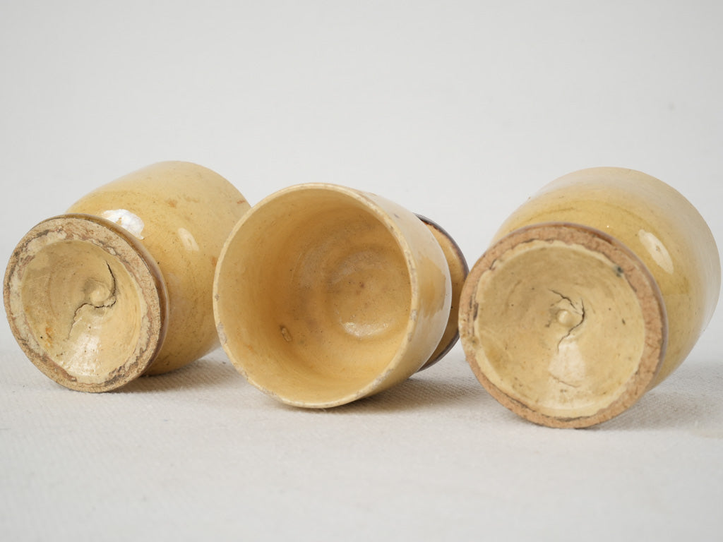 Refined late 19th-century French ceramic egg cups