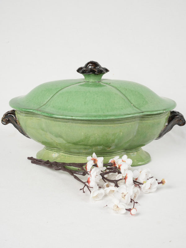 Intricate Dieulefit vintage floral tureen