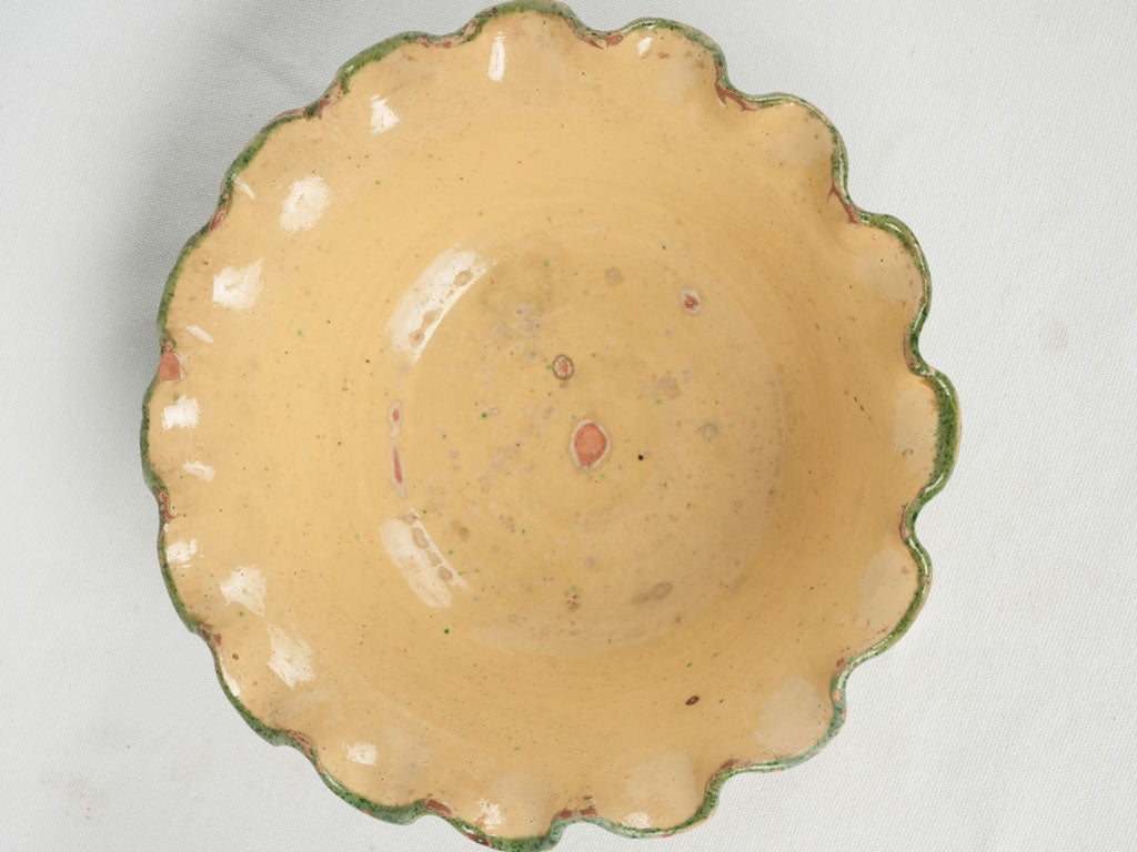 Large traditional yellow French serving bowl