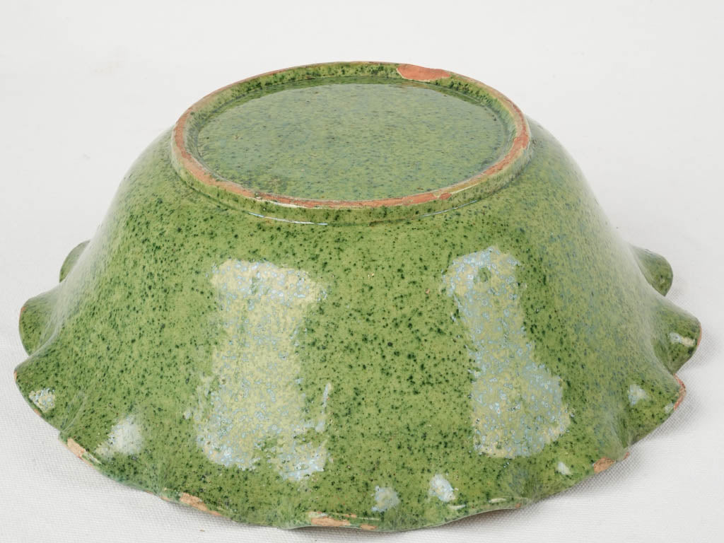 Dieulefit handmade green salad bowl