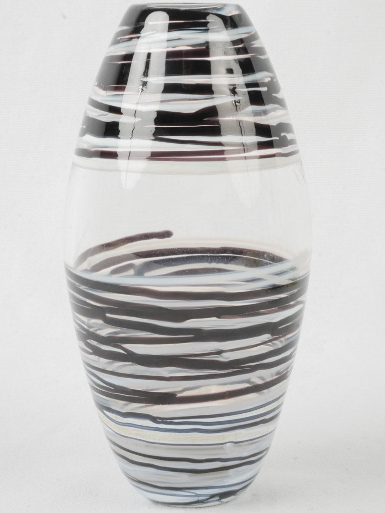 Intriguing black white filament vase