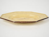 Provençal pearl-bordered ceramic oval dish