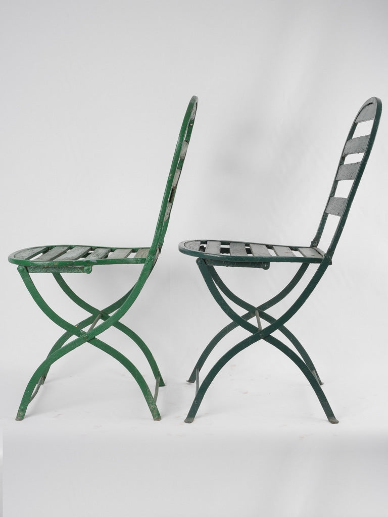 Charming weathered French garden chairs