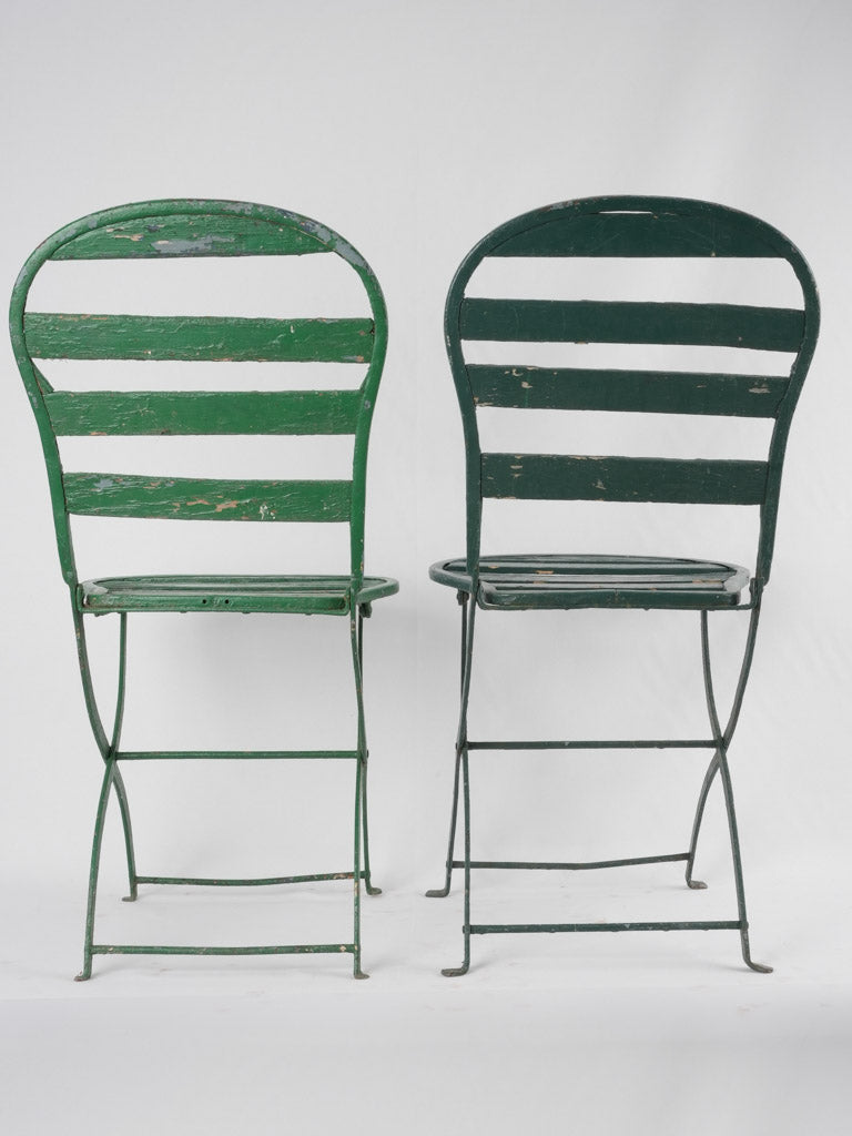 Classic French bistro folding chairs