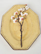 Antique French pale yellow glaze platter