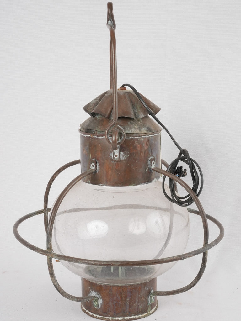 Retro nautical copper boat light