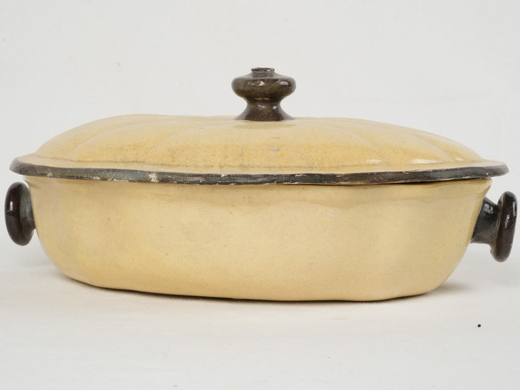 Aged Dieulefit Glazed Pottery Tureen