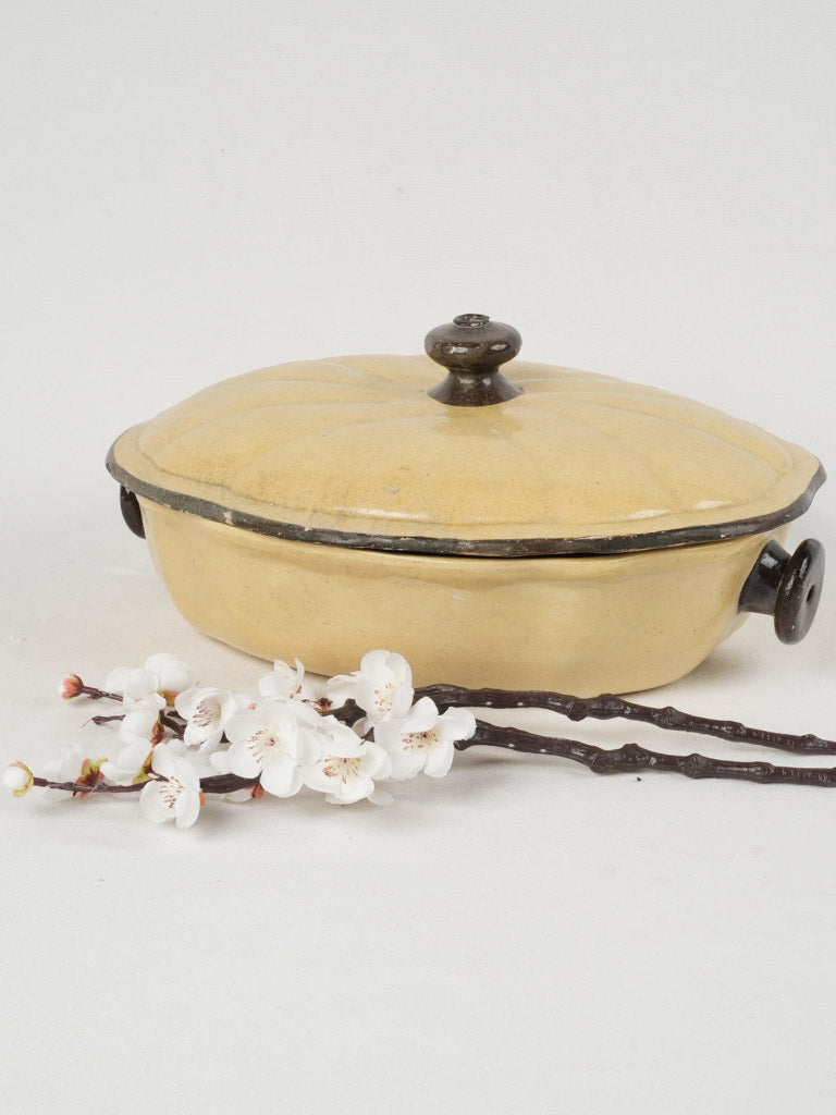 Antique Dieulefit Ceramic Tureen