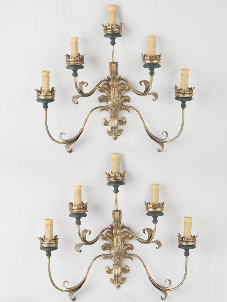 Vintage Italian Rococo wall sconces