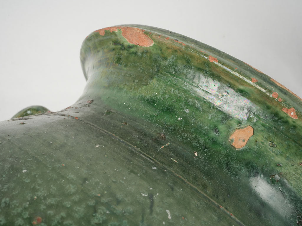 Antique French stoneware olive jar