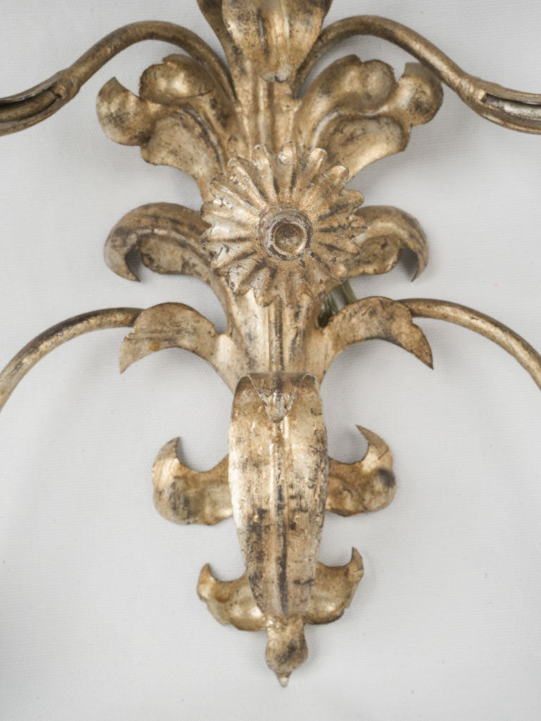 Patina-finished grand Italian sconces