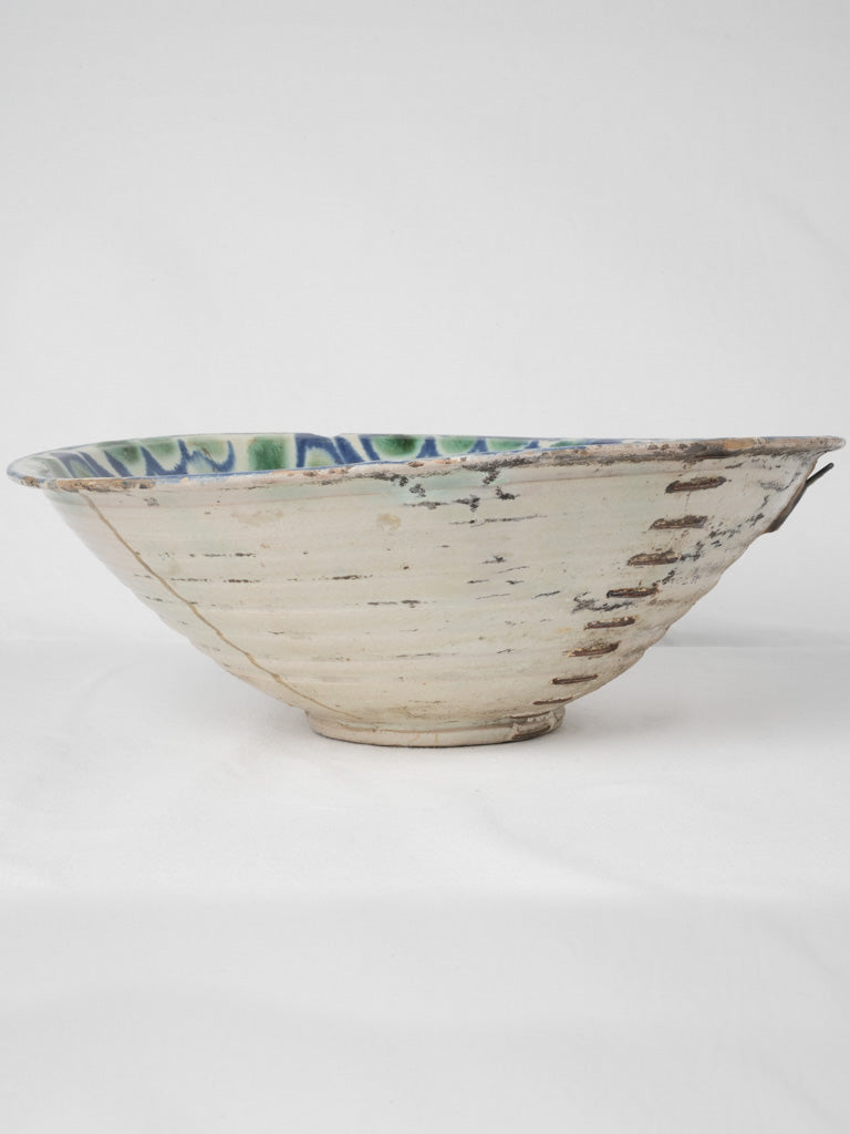 Elegant historic Spanish Lebrillo salad bowl