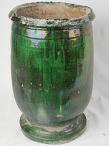 Traditional French Ardèche Olivette Pottery Jar