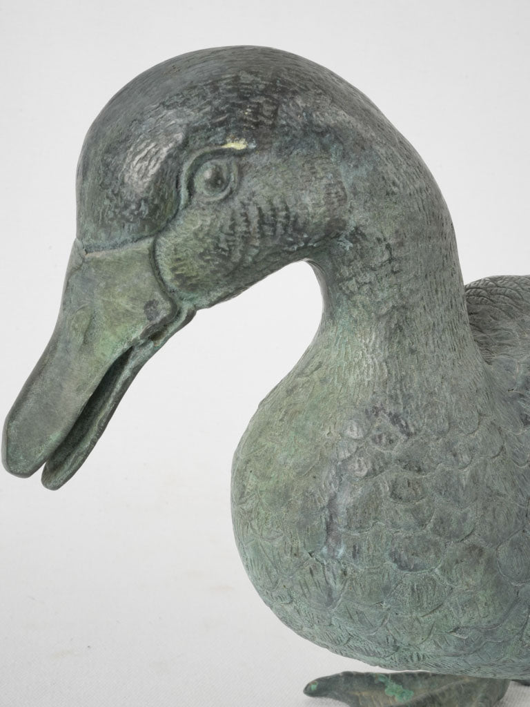 Antique life-size bronze duck fountain