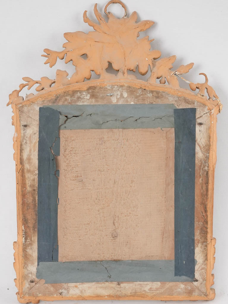 18th century gilded parclose mirror w/ fruit 27½" x 19¼"