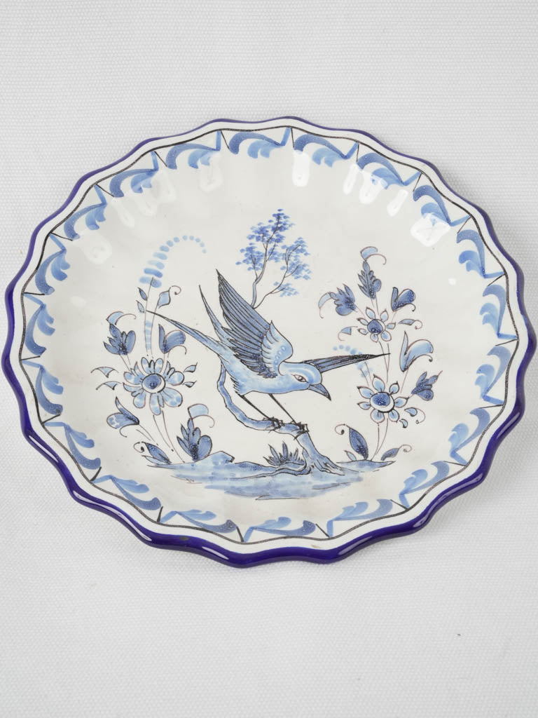 Vintage blue & white earthenware plate