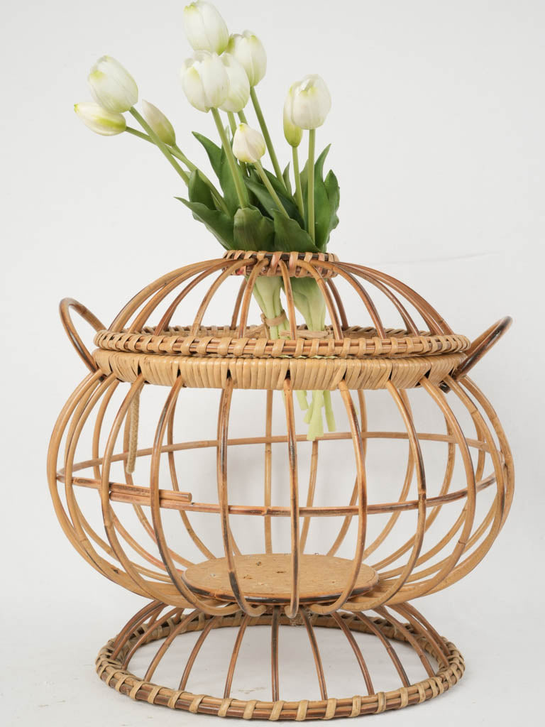 Classic wicker ball storage basket