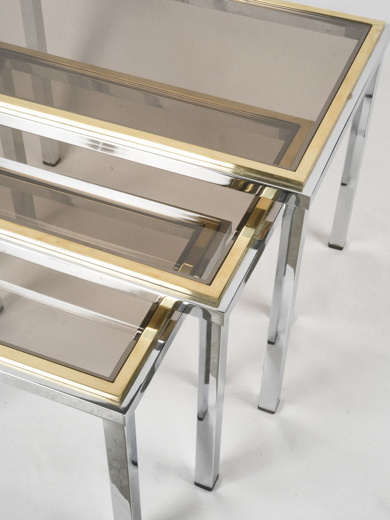 Geometric modernism console tables