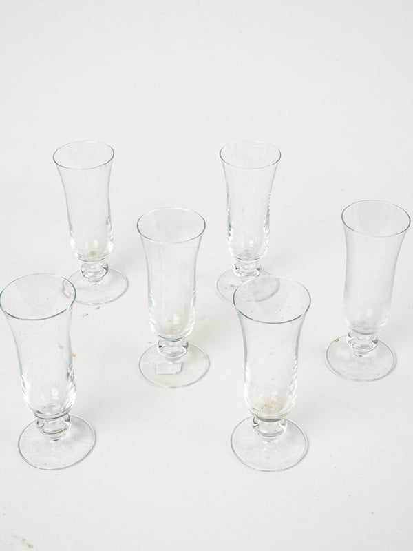 Mid-century chic tulip-shaped stemware