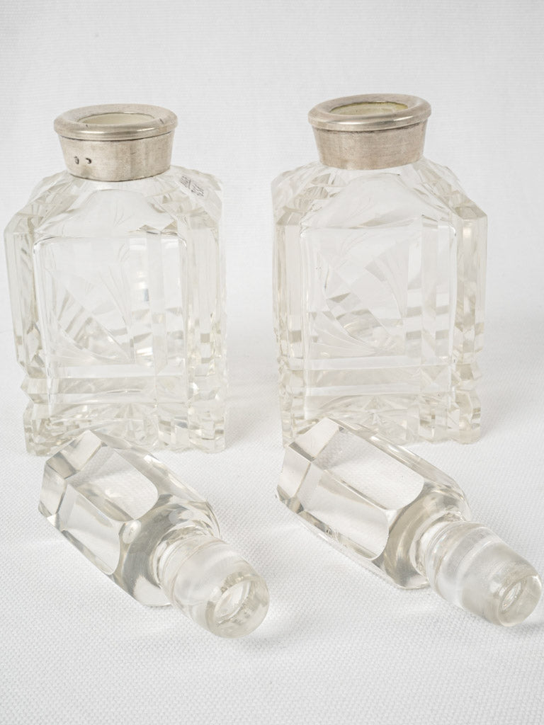 20th Century Petite Silver Decanters