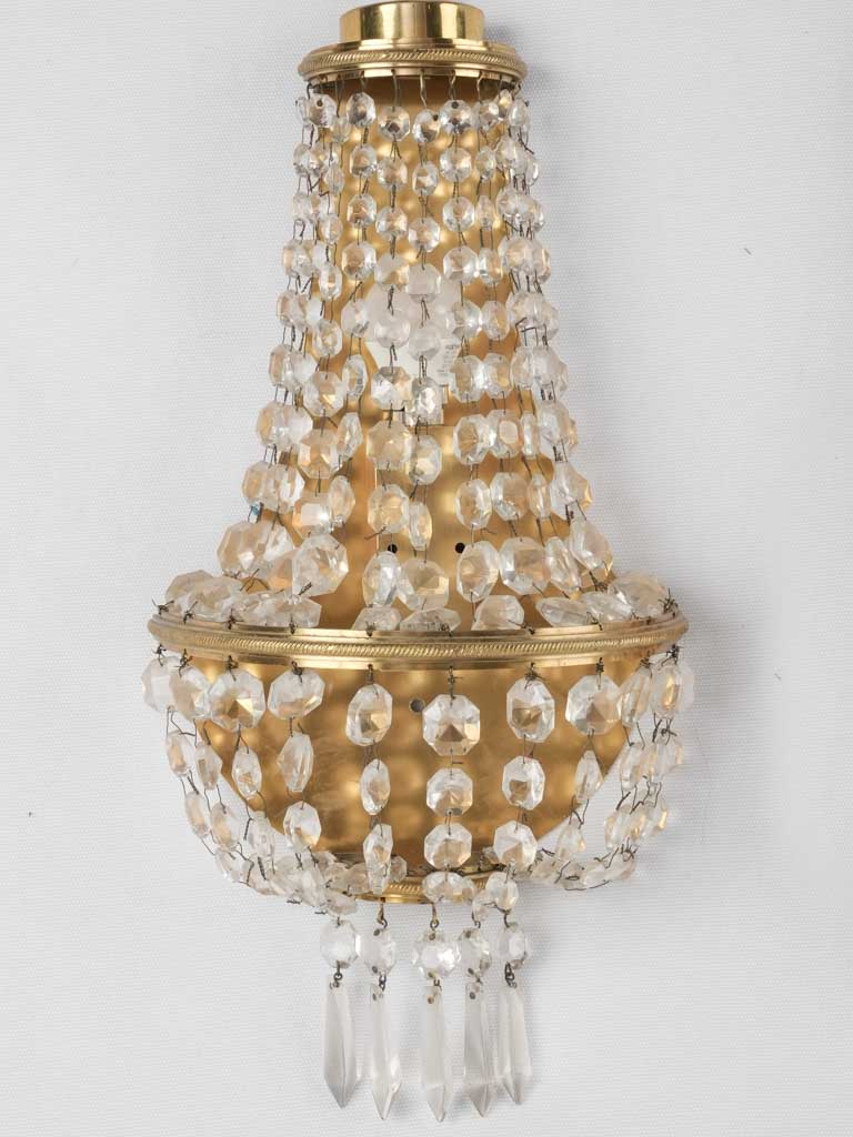 Vintage glass-beaded lighting fixtures