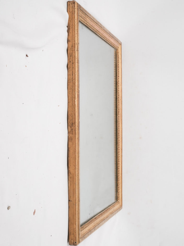 Classic French gold rectangular mirror