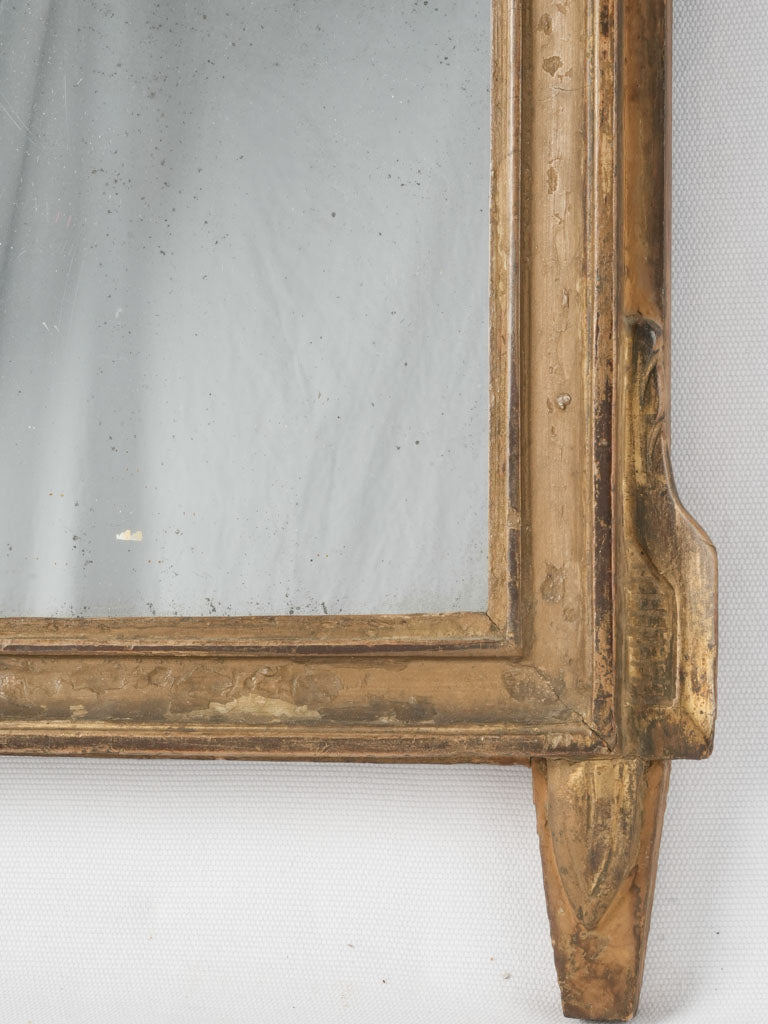 Gilded Louis XVI mirror w/ tassels 23¾" x 15"