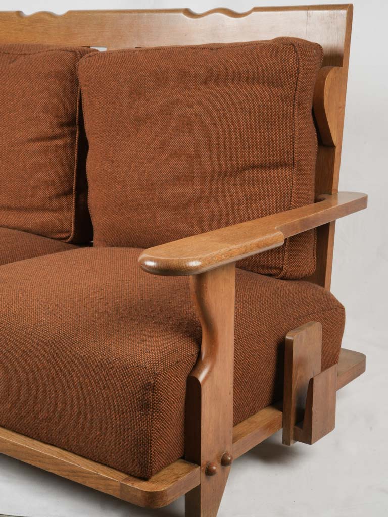 Cozy brown cushioned seating