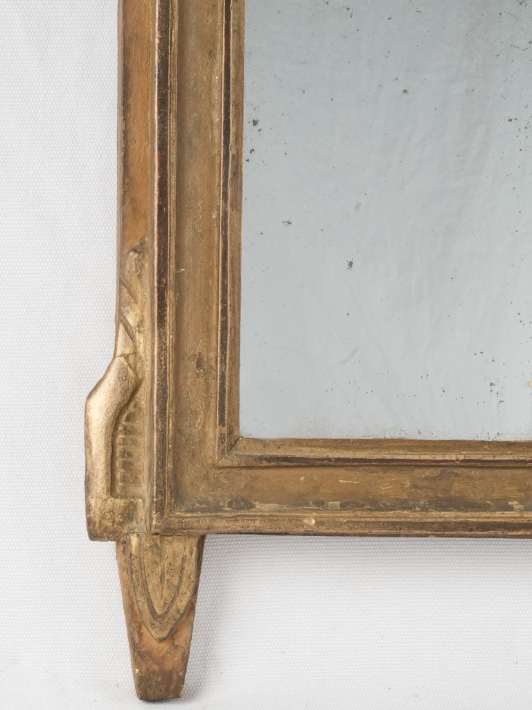 Gilded Louis XVI mirror w/ tassels 23¾" x 15"