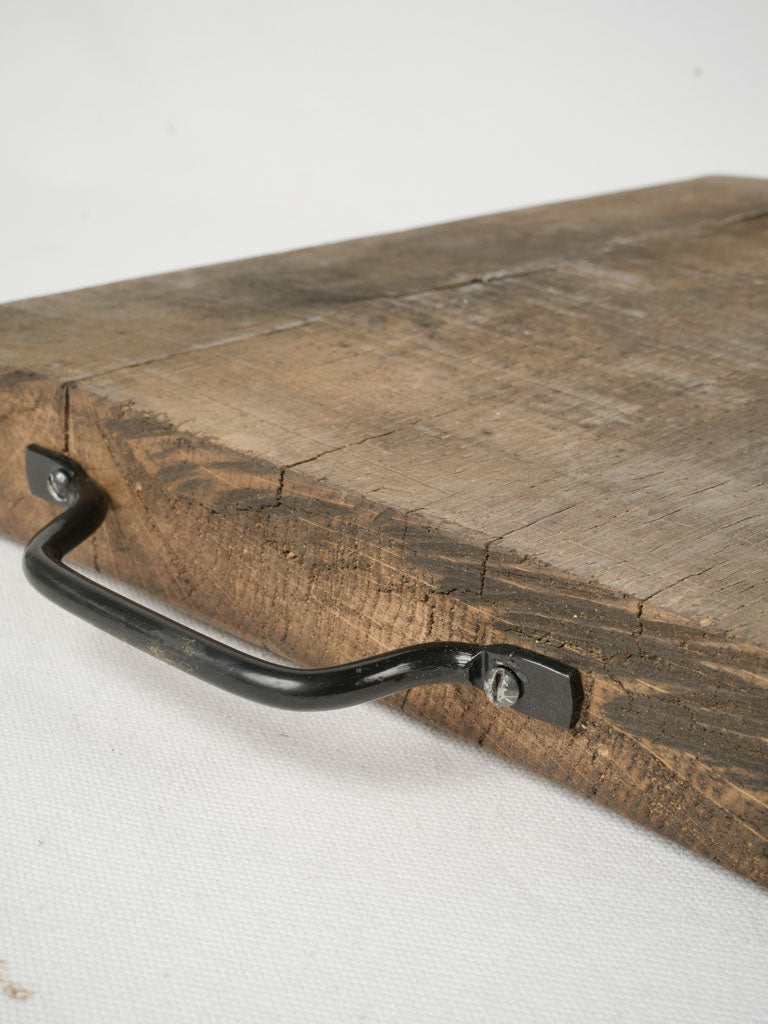 Traditional thick wooden chopping board