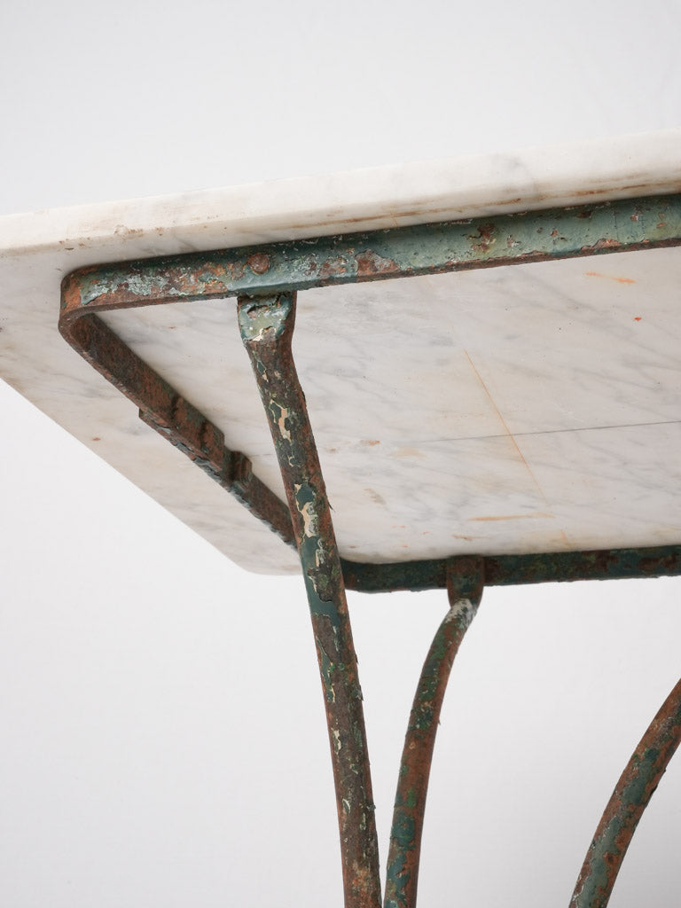 Historical reinforced-frame garden table