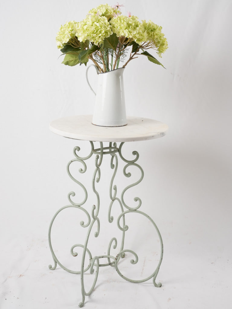 Antique wrought iron garden table