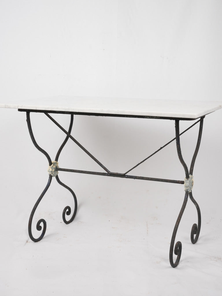 Antique Carrara marble bistro table