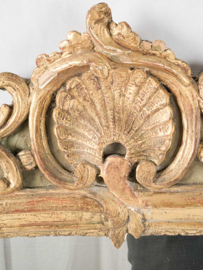 Historical shell-embellished Provencal mirror