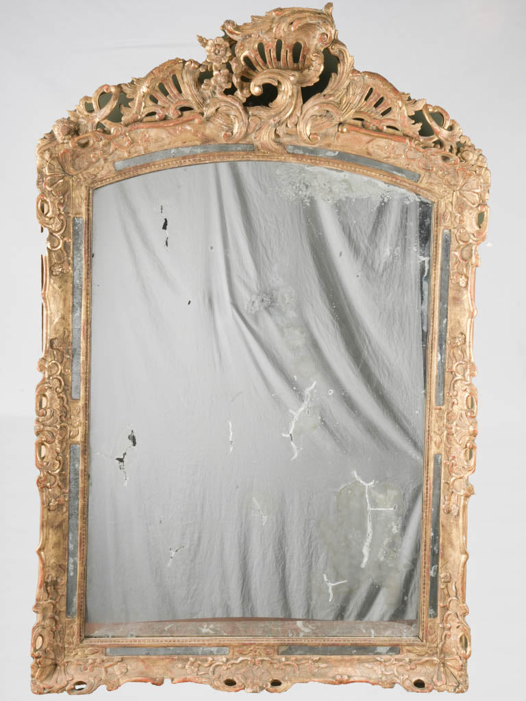 Antique gilded Louis XV mirror