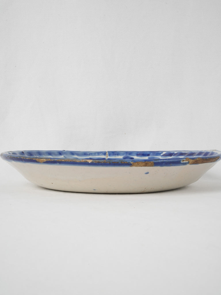 Saturated blue nature-inspired serving plate