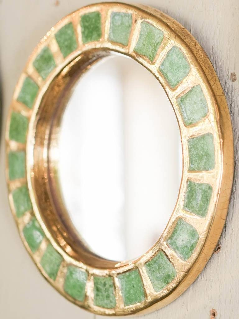 Handmade mid-century square mirror