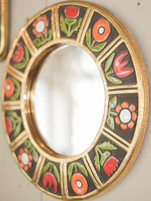 Elegant mid-century handmade mirror