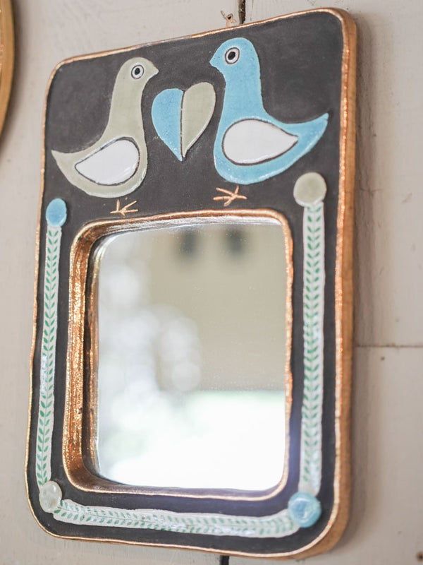 Handcrafted Spanish ceramic mirror