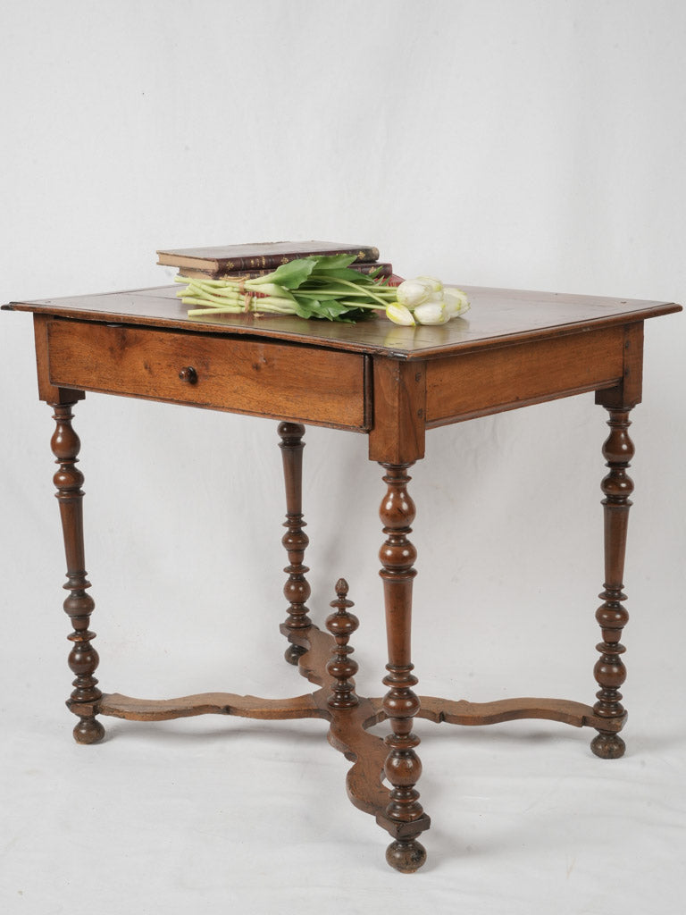 Elegant French walnut writing desk  