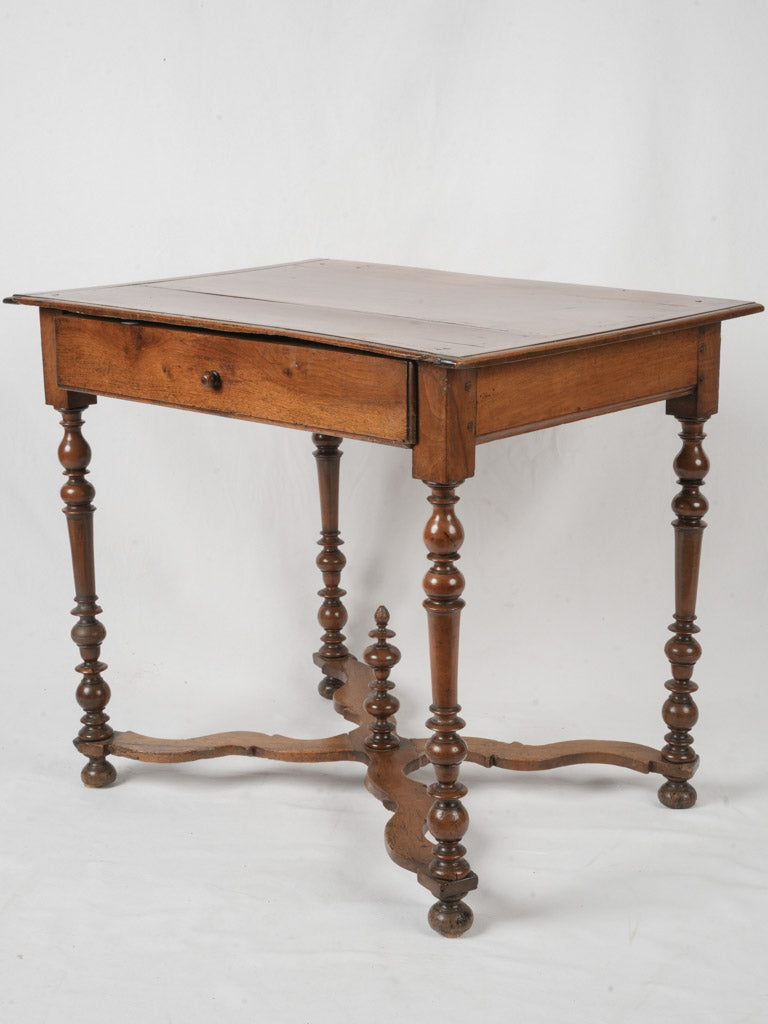 Antique rustic walnut writing table  