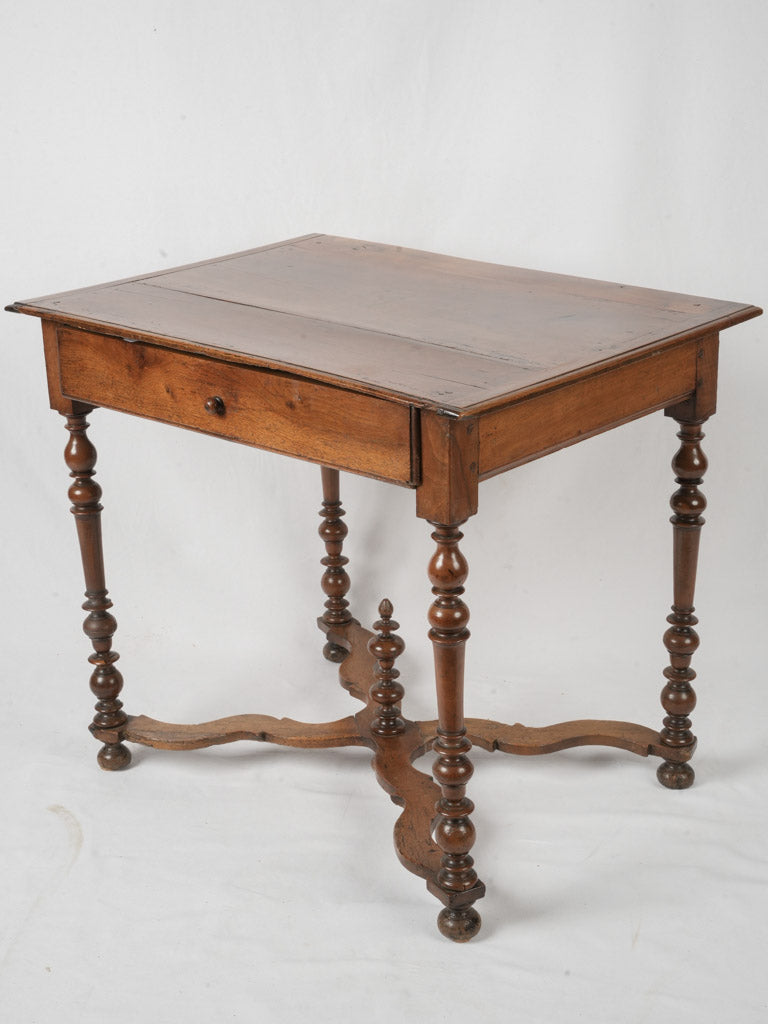 Vintage stately walnut console table  