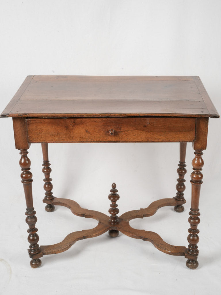 Intricately carved walnut writing desk  