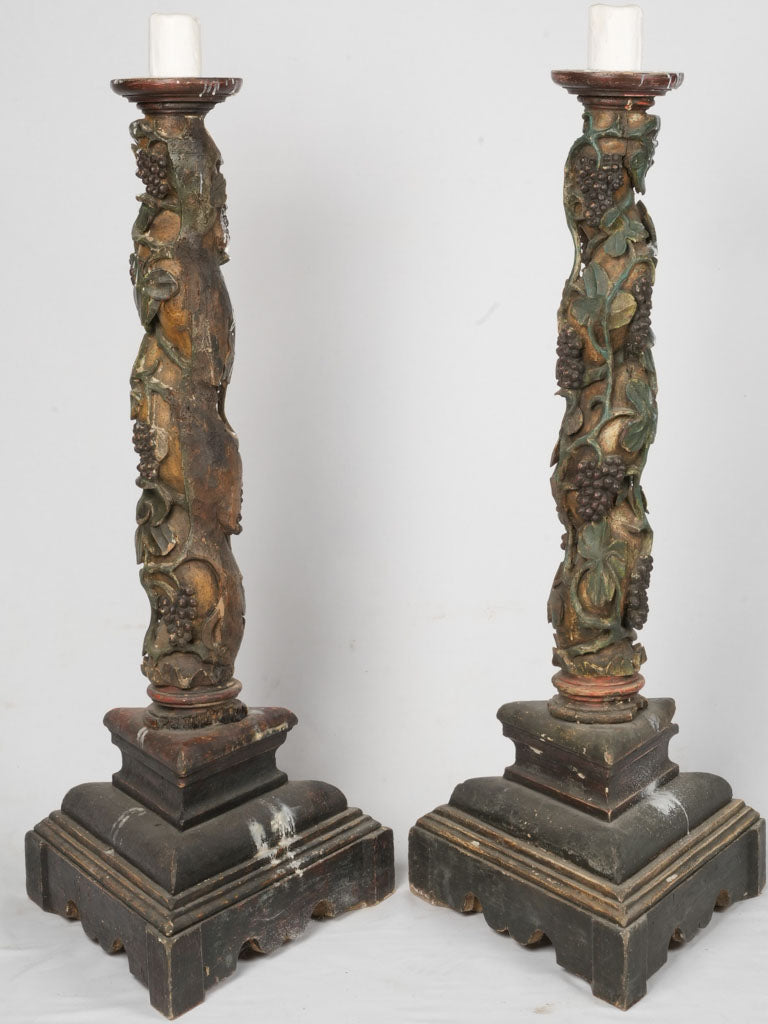 Historic Bernini-inspired candlestick pair