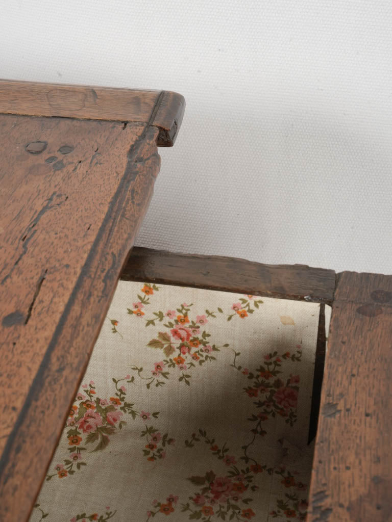 Warm tone walnut console table  