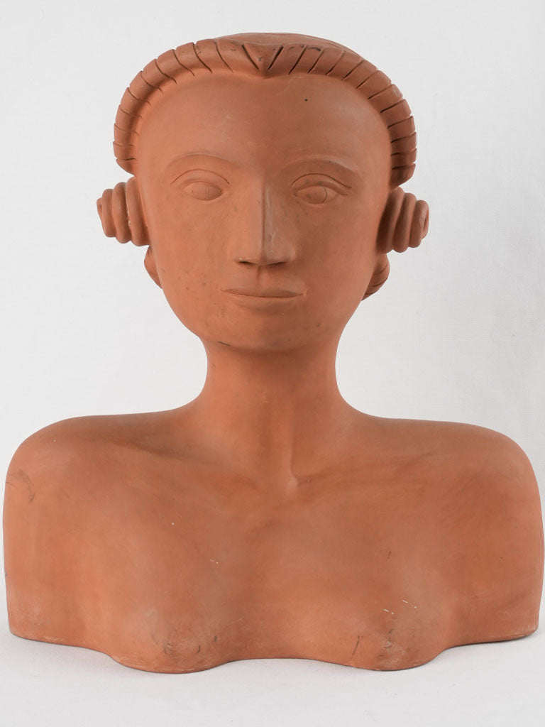 Vintage Art Deco style terracotta bust - Sara Ungel 20½"