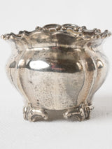 Dainty Sterling Silver Monogrammed Salt Cellar